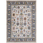 Macie Traditional Border Area Rug - 5' X 8' - Cream/Blue