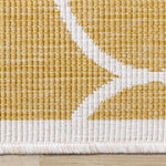 Summer Breeze 6'7" x 9'6" Outdoor Reversible Geometric Rug - Yellow, White
