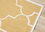Summer Breeze 6'7" x 9'6" Outdoor Reversible Geometric Rug - Yellow, White