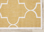 Summer Breeze 6'7" x 9'6" Outdoor Reversible Geometric Rug - Yellow, White