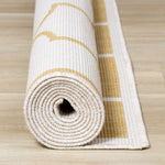 Summer Breeze 6'7" x 9'6" Outdoor Reversible Geometric Rug - Yellow, White