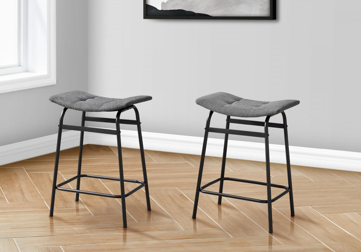 Baffin Counter Stool Set Of Two - Black and Grey