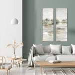 Pastel Reflections II Wall Art - Grey/Beige - 48 X 16