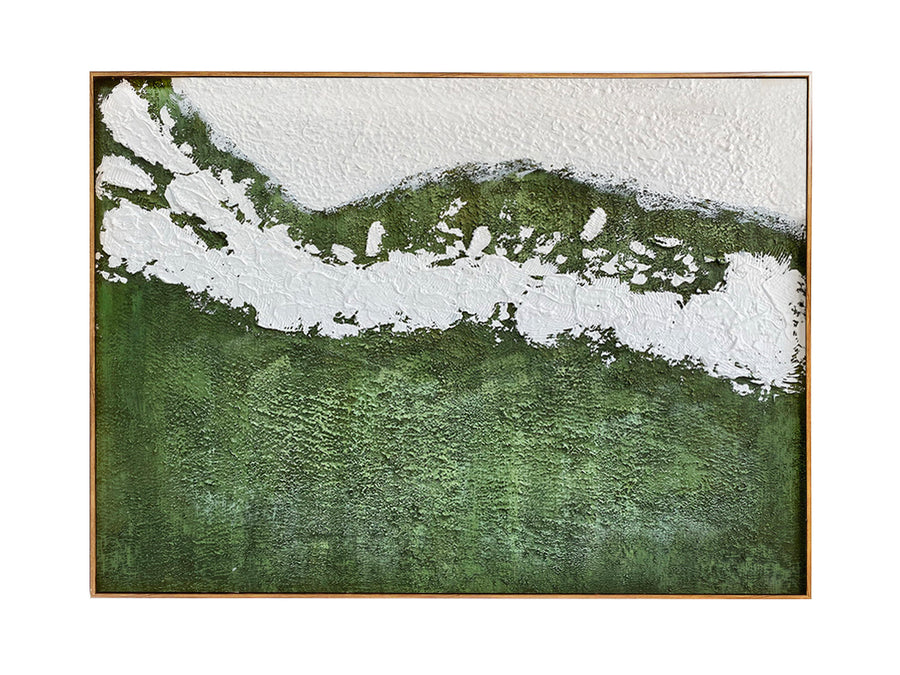 Whimsical Touches Textured Wall Art - Green & White