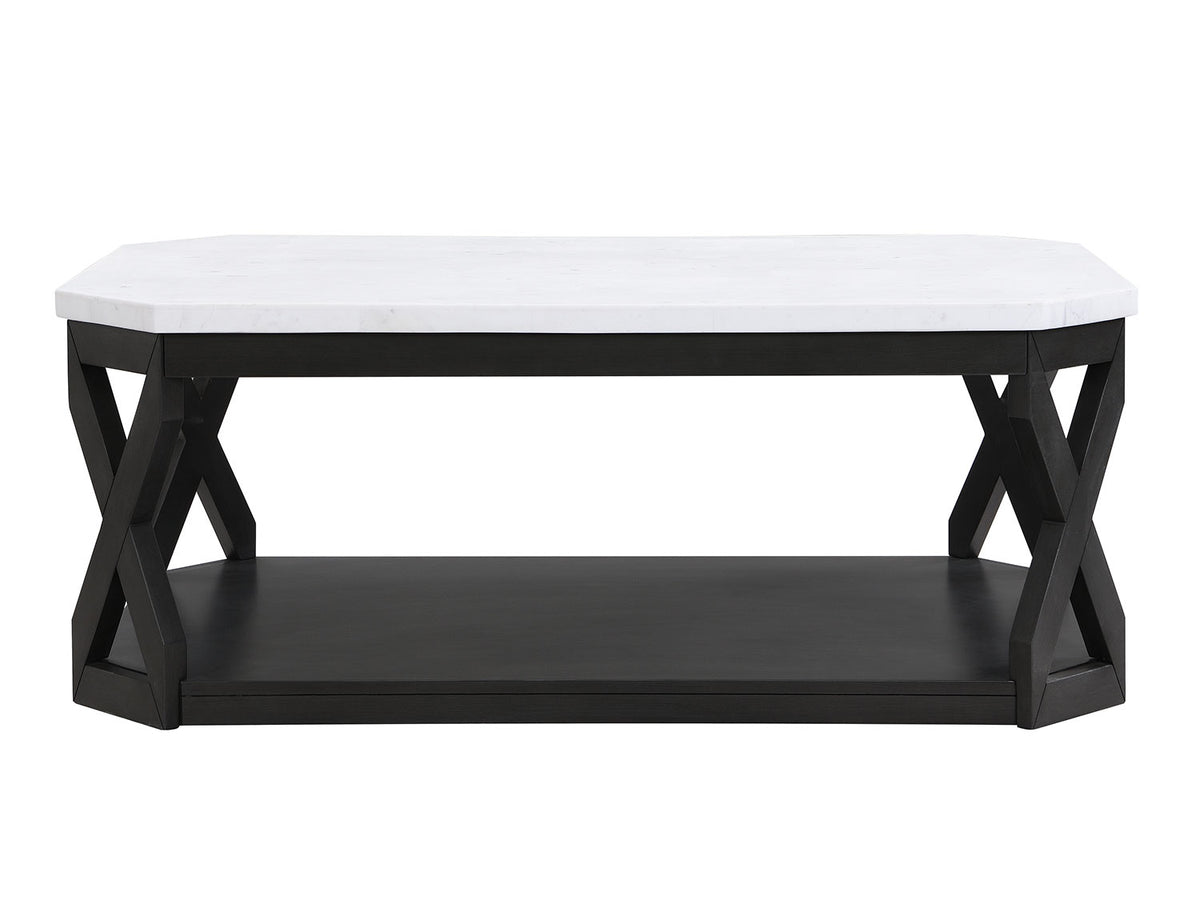 Hadyn Coffee Table - Marble & Dark Grey