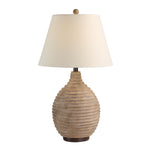 Cleo Table Lamp - Textured Brown/Ivory