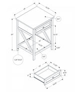 Deanne Side Table - White