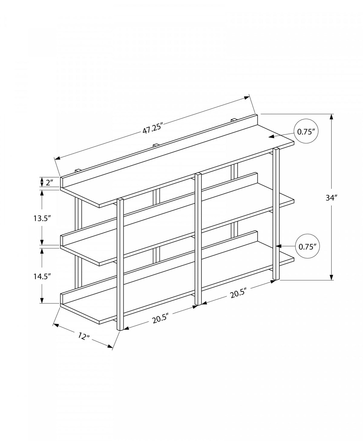 Orla Sofa Table - Natural