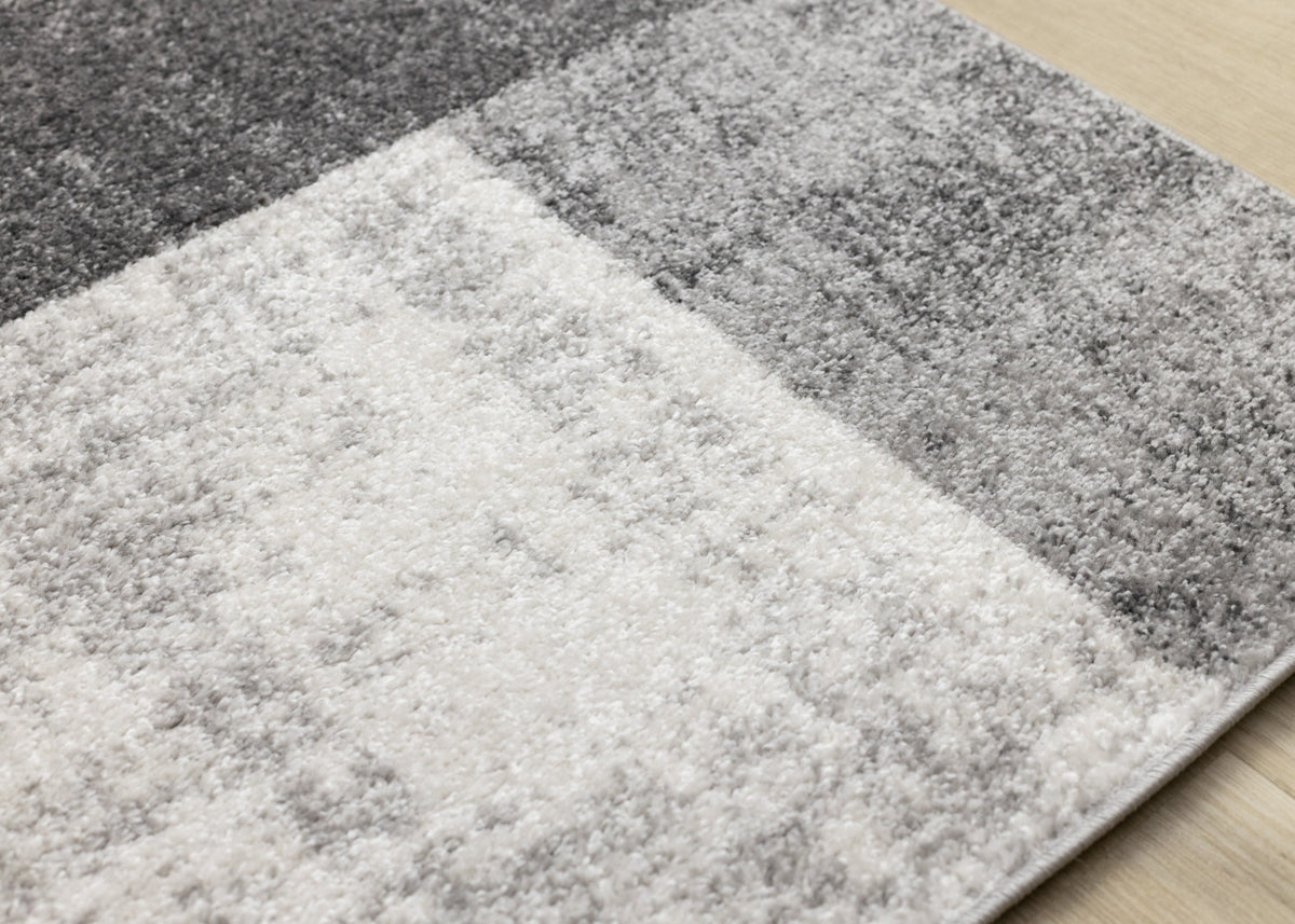 Elise Modern Geometric Area Rug - 5' X 8' - Grey/Black/White