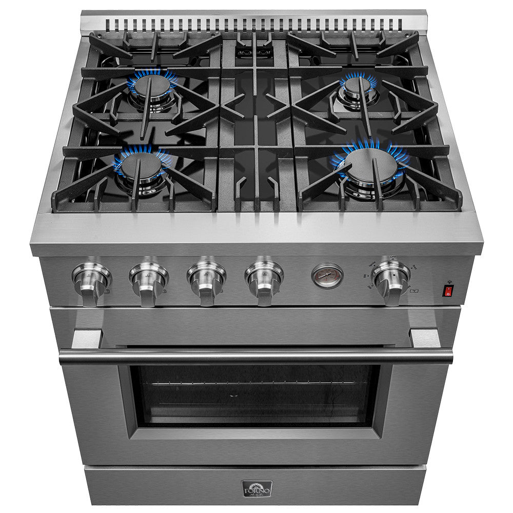 Forno Premium Stainless Steel Kitchen Package with French Door Refrigerator and Gas Range - FBDL-021-02CAUS