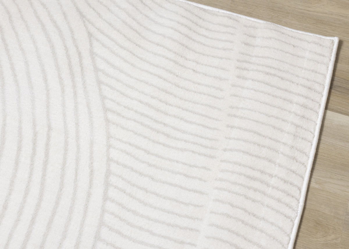 Hillary Modern Swirls Area Rug - 8' X 11' - Cream