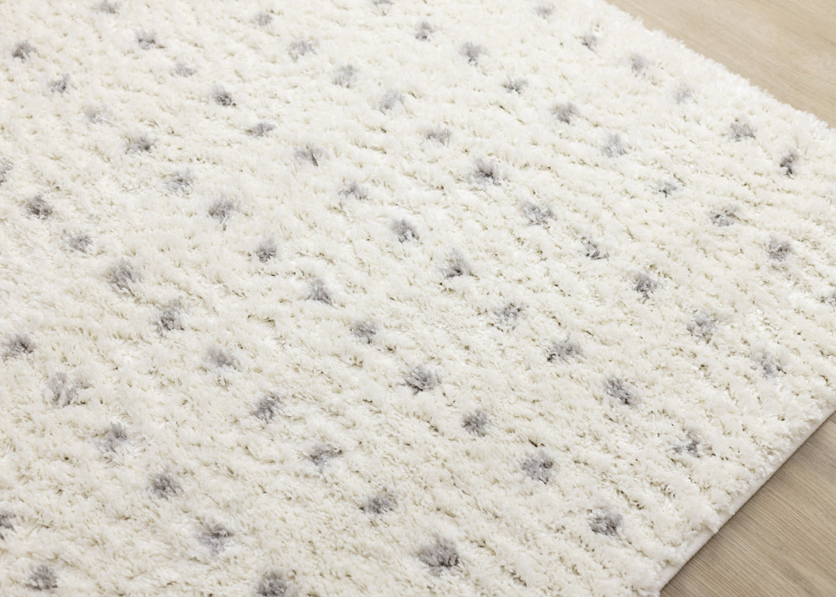 Palmer Casual Contemporary Speckled Area Rug - 5' X 8' - White/Grey