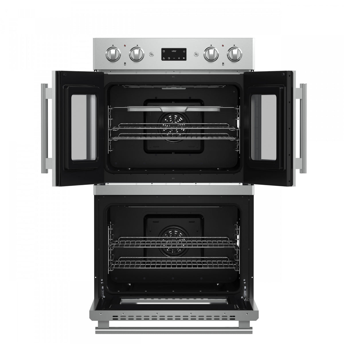 Forno Asti Stainless Steel 30" French Door Double Wall Oven With Dual True Convection And Air Fry (7.36 Cu. Ft.) - FBOEL1340-30