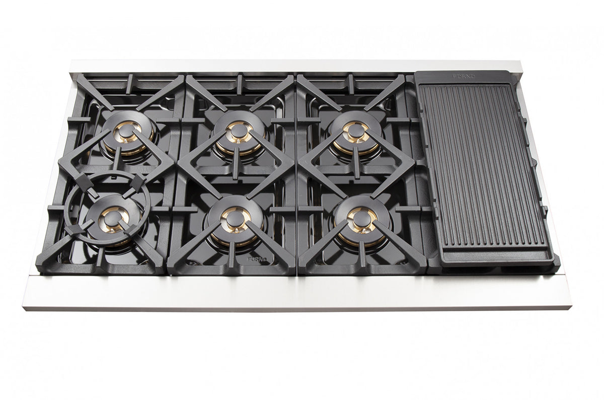 Forno Premium Stainless Steel Kitchen Package with 48" Gas Range, 2 28" Convertible Refrigerator/Freezer and 48" Range Hood - FBDL-019-07CAUS