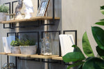 Bayan Metal Frame Wall Box V - Teak