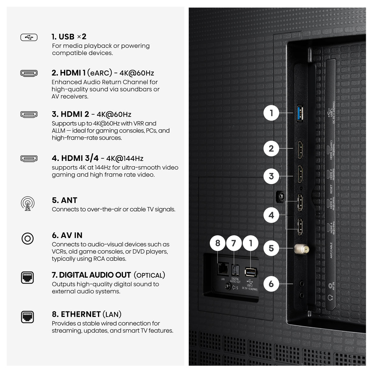 Hisense 100" QLED Mini-LED AI TV 144Hz - Fire TV - 100QD8SF--