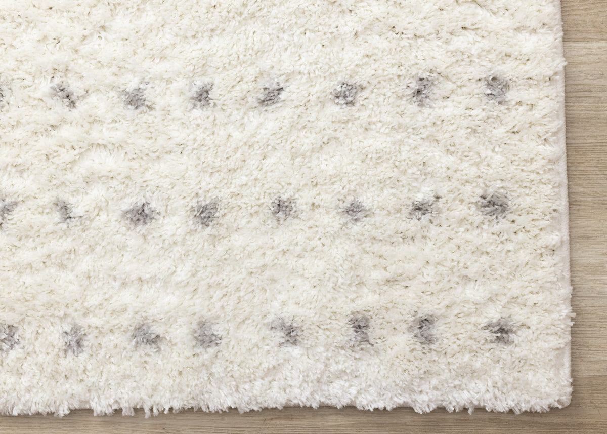 Palmer Casual Contemporary Speckled Area Rug - 5' X 8' - White/Grey