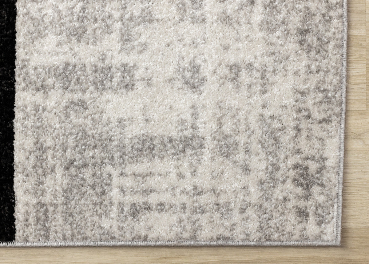 Elise Modern Geometric Area Rug - 5' X 8' - Grey/Black/White