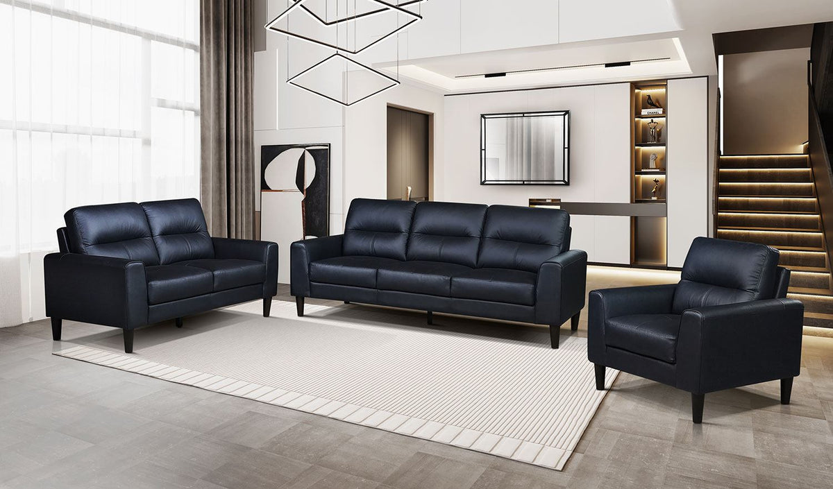 Verissimo Leather Sofa - Black