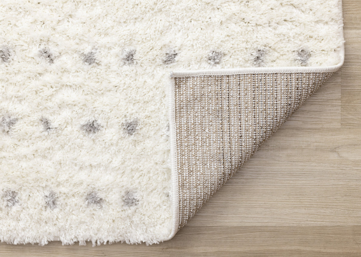 Palmer Casual Contemporary Speckled Area Rug - 5' X 8' - White/Grey