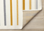 Functional Modern Curves Area Rug - 5' X 8' - Cream/Yellow