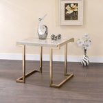 Allhallows Marble Look End Table
