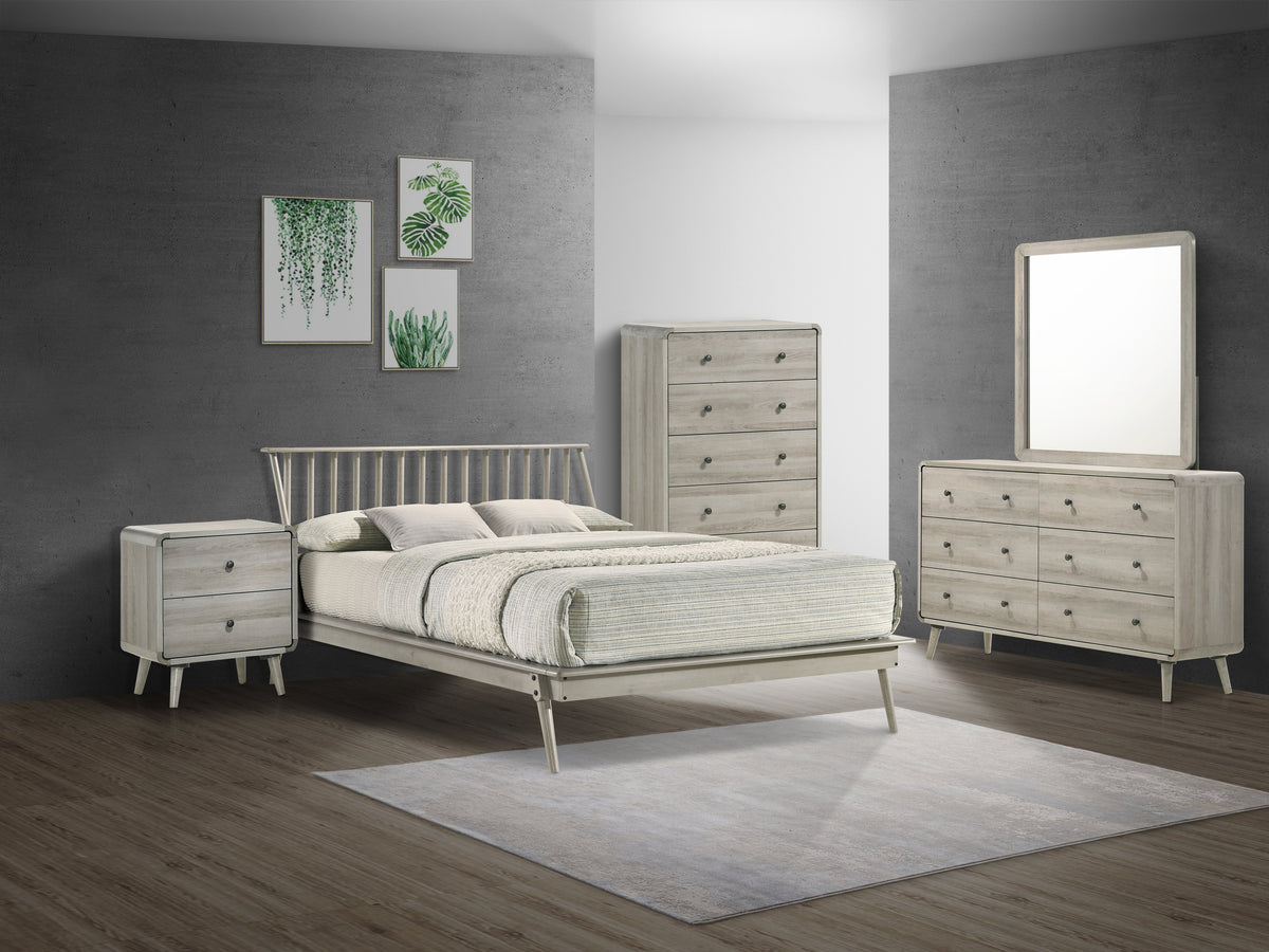 Kaiya 5 Drawer Chest - Antique Grey