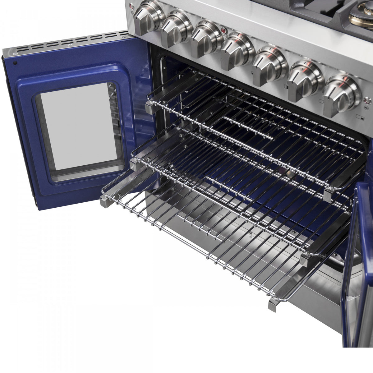 Forno Capriasca 30" Stainless Steel French Door Dual Fuel Range with True Convection (4.32 Cu. Ft.) - FFSGS6387-30