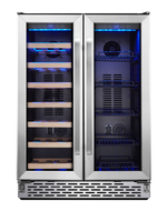 TCL Stainless Steel 20-Bottle Dual Zone Wine Cooler - B422D-3