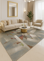 L2 Decor Diamond Area Rug 8' x 11' with Underpad - Beige