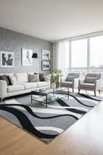 L2 Decor Diamond Area Rug 8' x 11' - Grey