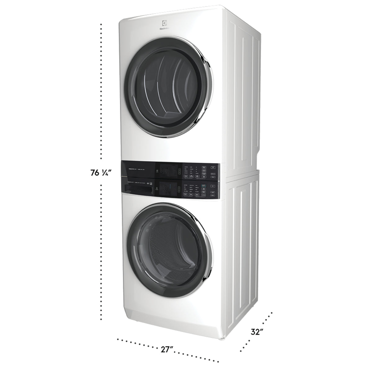 Electrolux White Laundry Tower with SmartBoost® Washer (5.2 Cu.Ft) & Electric Dryer (8 Cu.Ft) - ELTE760CAW