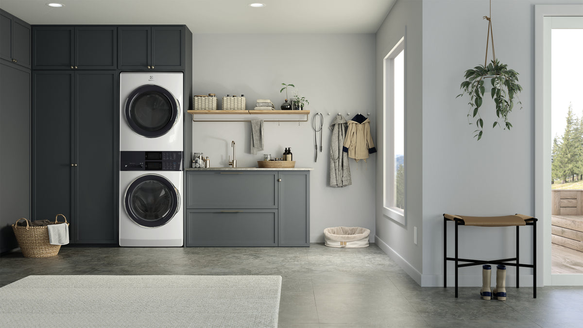 Electrolux White Laundry Tower with SmartBoost® Washer (5.2 Cu.Ft) & Electric Dryer (8 Cu.Ft) - ELTE760CAW