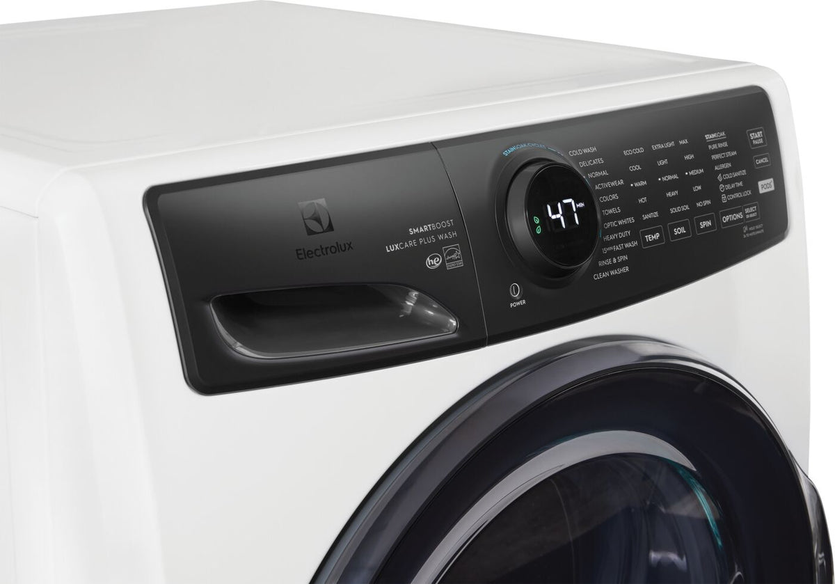 Electrolux Matte White Front Load Perfect Steam™ Washer with LuxCare® Plus Wash and SmartBoost® (5.2 Cu. Ft.) - ELFW7738MW
