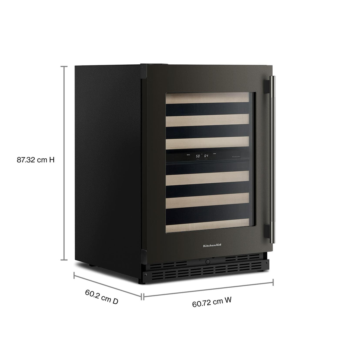 KitchenAid 24" 5.0 Cu. Ft. Black Ore Undercounter Refrigerator - KUWL524SBE