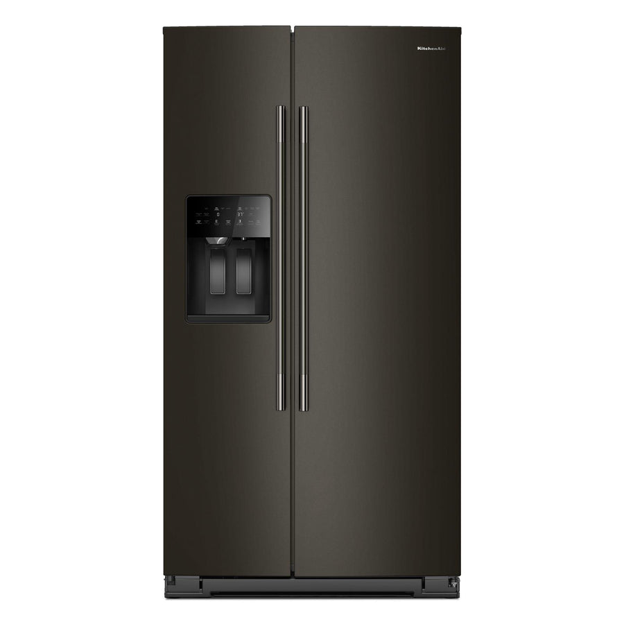 KitchenAid 36" 20.8 Cu. Ft. Black Ore Counter-Depth Side-by-Side Refrigerator - KRSC536RBE