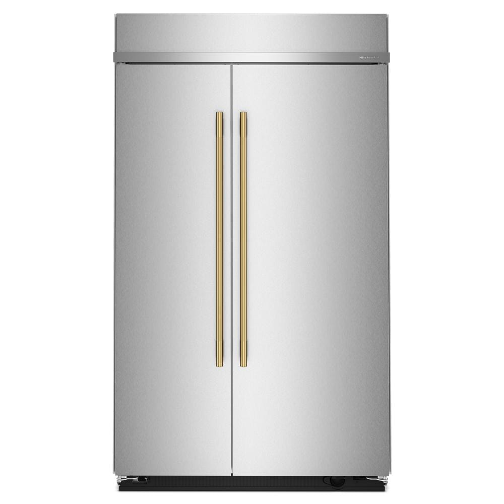 KitchenAid 48" 30.0 Cu. Ft. PrintShield Stainless Steel Built-In Side-by-Side Refrigerator - KBSN748SPS
