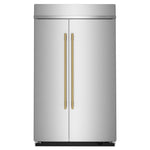 KitchenAid 48" 30.0 Cu. Ft. PrintShield Stainless Steel Built-In Side-by-Side Refrigerator - KBSN748SPS