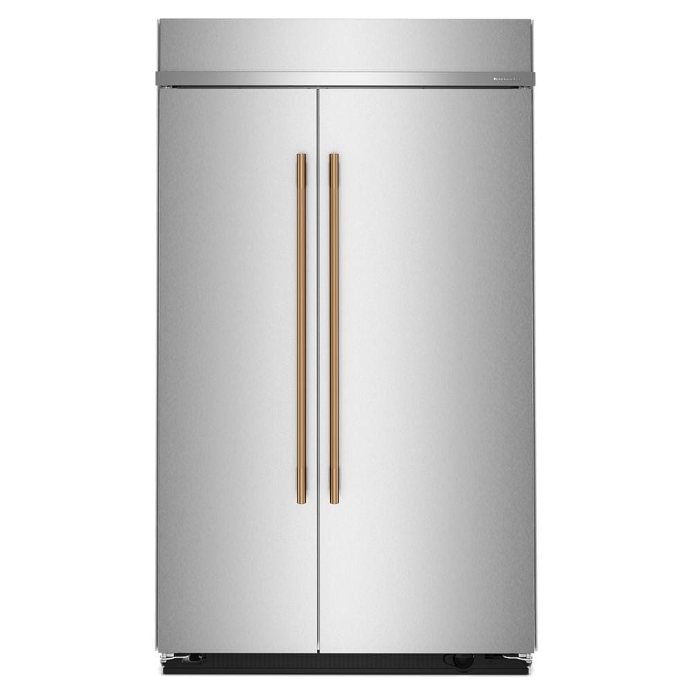 KitchenAid 48" 30.0 Cu. Ft. PrintShield Stainless Steel Built-In Side-by-Side Refrigerator - KBSN748SPS