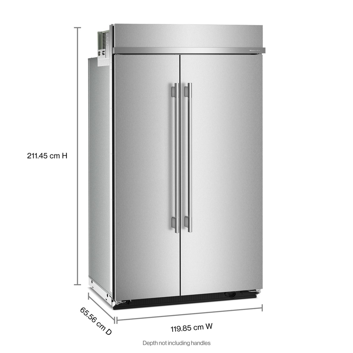 KitchenAid 48" 30.0 Cu. Ft. PrintShield Stainless Steel Built-In Side-by-Side Refrigerator - KBSN748SPS