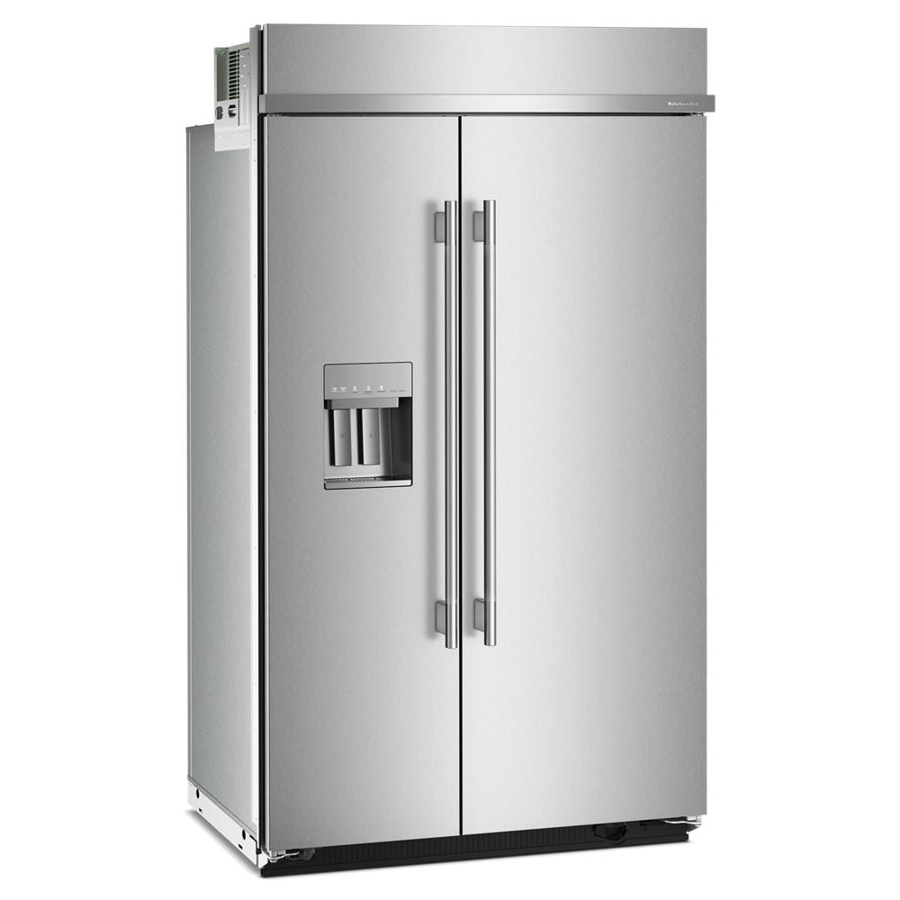 KitchenAid 48" 29.0 Cu. Ft. PrintShield Stainless Steel Built-In Side-by-Side Refrigerator - KBSD748SPS