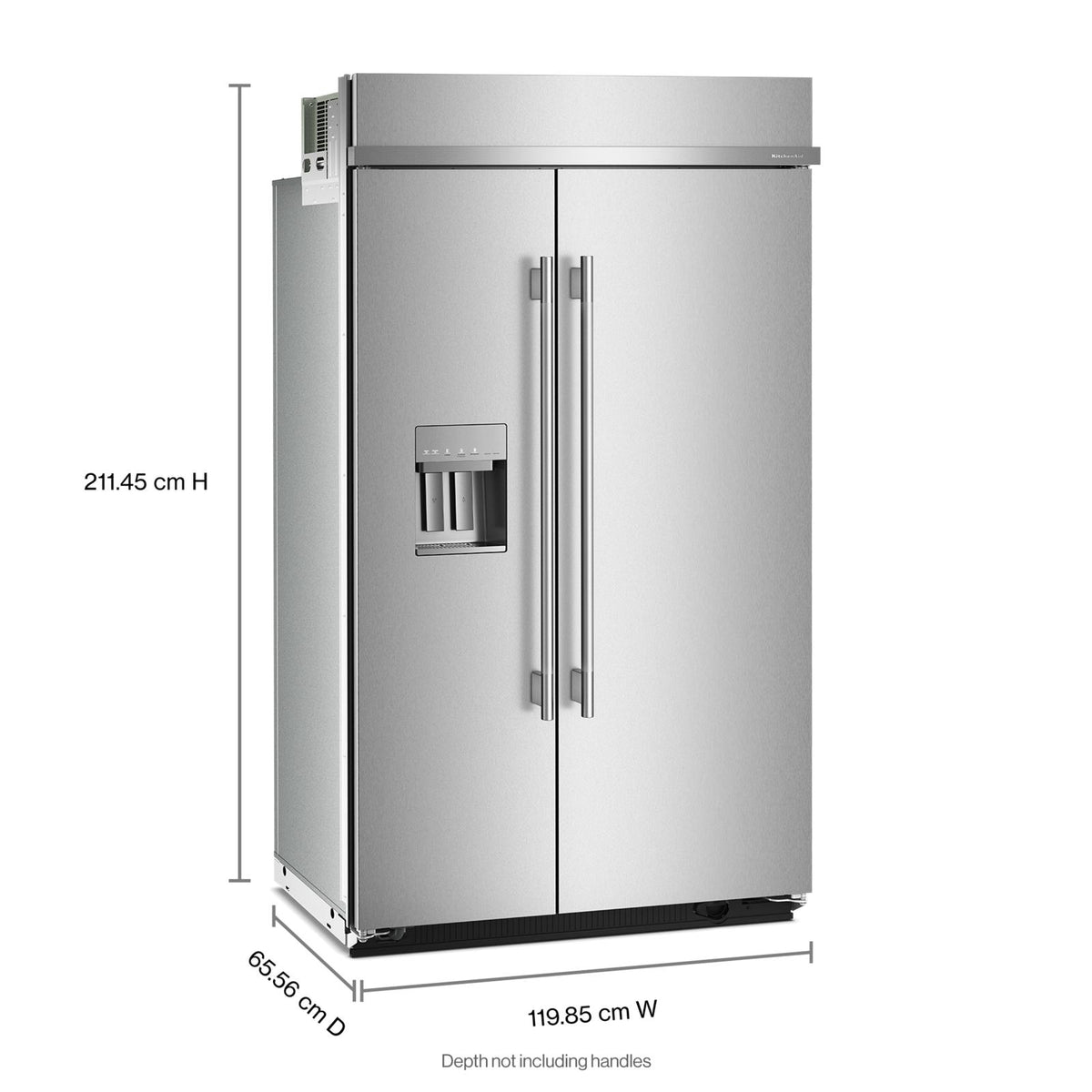 KitchenAid 48" 29.0 Cu. Ft. PrintShield Stainless Steel Built-In Side-by-Side Refrigerator - KBSD748SPS