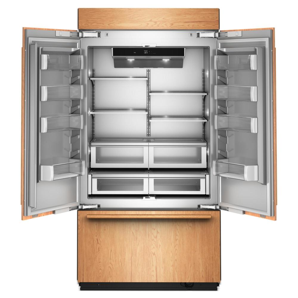 KitchenAid 42" 24.2 Cu. Ft. Panel-Ready Built-In French Door Refrigerator with Platinum Interior – KBFN542TPA