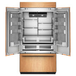 KitchenAid 42" 24.2 Cu. Ft. Panel-Ready Built-In French Door Refrigerator with Platinum Interior – KBFN542TPA