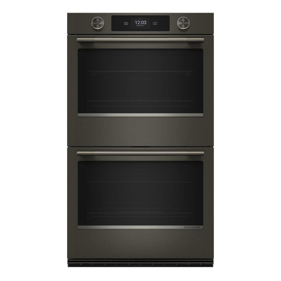 KitchenAid Black Ore 30" Smart Electric Double Wall Oven with Intelligent Cooking Camera (10 Cu. Ft.) - KOED930SBE