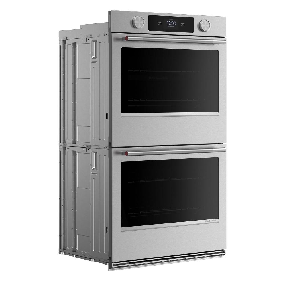 KitchenAid PrintShield™ Stainless 30" Smart Electric Double Wall Oven with Intelligent Cooking Camera (10 Cu. Ft.) - KOED930SPS