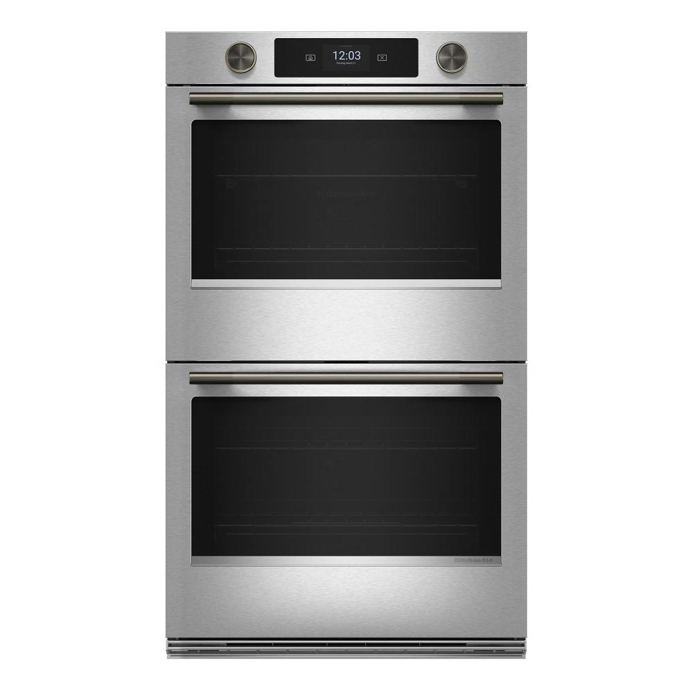KitchenAid PrintShield™ Stainless 30" Smart Electric Double Wall Oven with Intelligent Cooking Camera (10 Cu. Ft.) - KOED930SPS