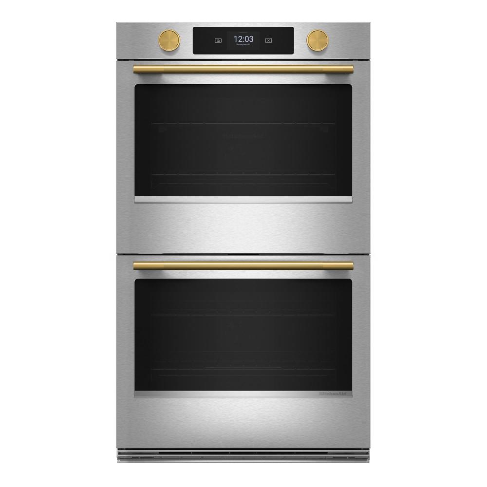 KitchenAid PrintShield™ Stainless 30" Smart Electric Double Wall Oven with Intelligent Cooking Camera (10 Cu. Ft.) - KOED930SPS
