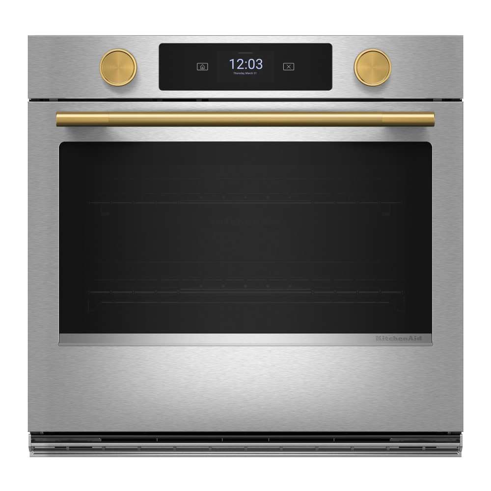 KitchenAid PrintShield™ Stainless 30" Wall Oven with Intelligent Cooking Camera (5 cu ft) - KOES930SPS