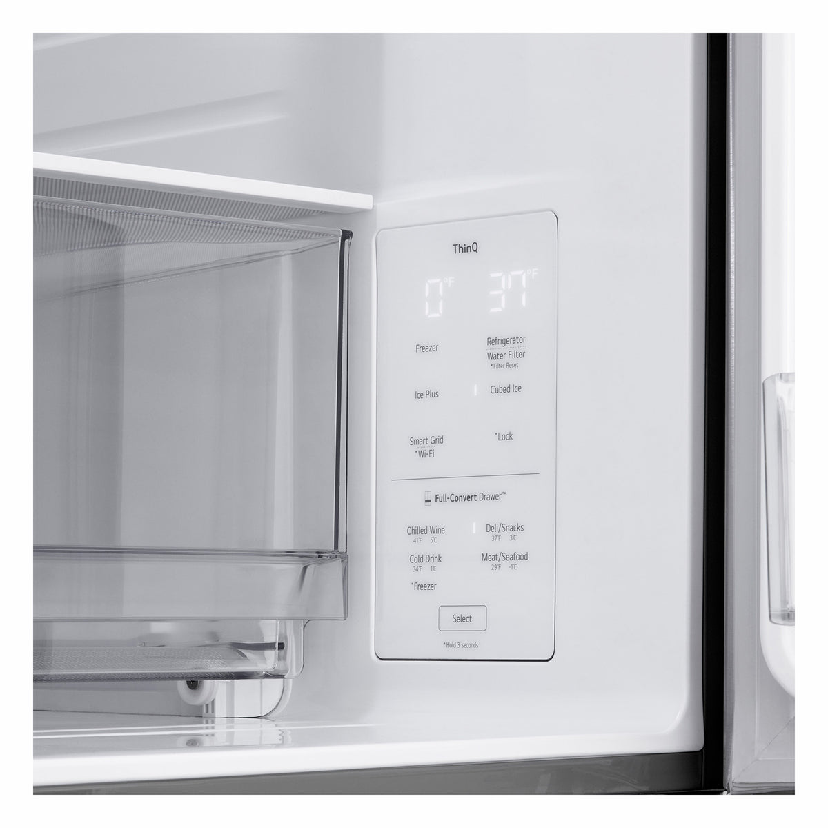 LG 36" 30 Cu. Ft. Smudge Resistant Stainless Steel 4-Door French Door Refrigerator - LF30S8210S